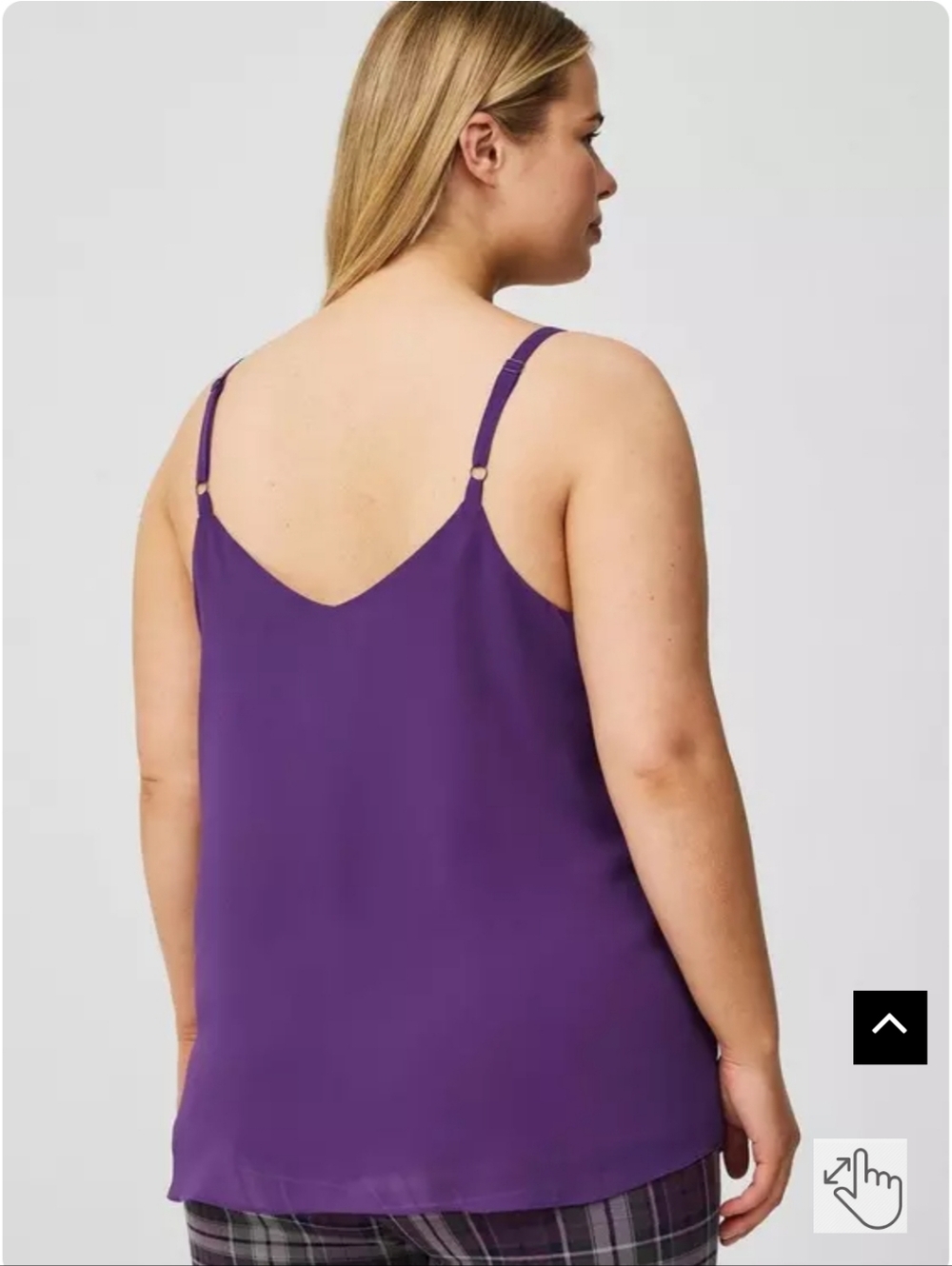 torrid Purple Sophie Chiffon Cami - Picture 2 of 7